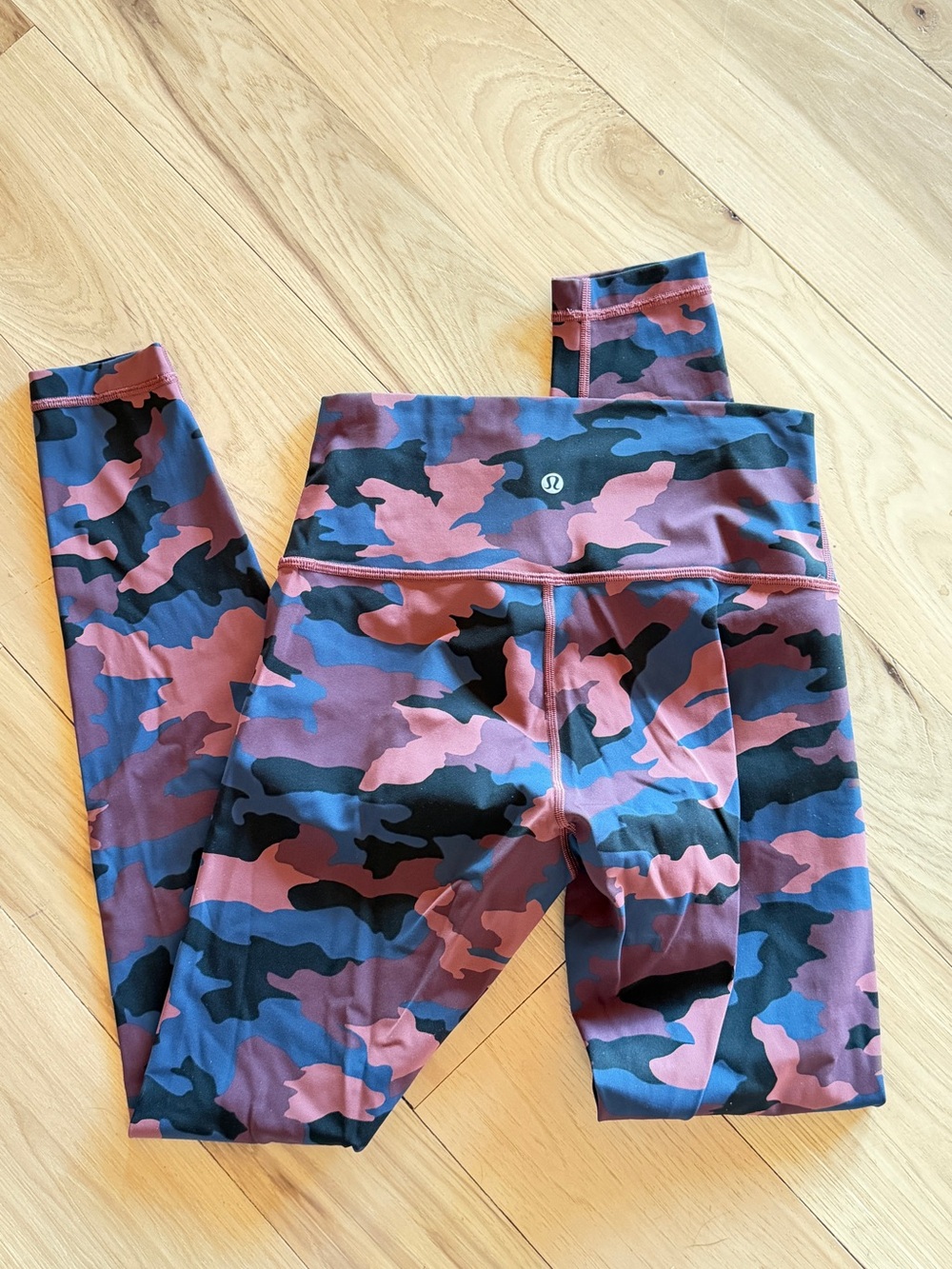 lululemon athletica Orange & Blue Camo Leggings